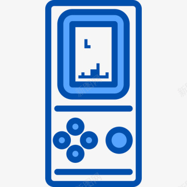 游戏复古小工具6蓝色图标图标