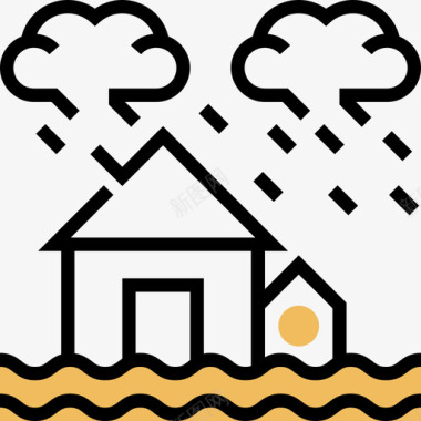 洪水保险36黄影图标图标