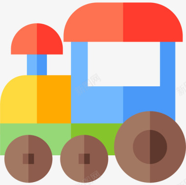 火车婴儿和玩具8平的图标图标