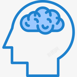 心理护理心理学健康护理31蓝色图标高清图片
