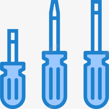 螺丝刀89号结构蓝色图标图标