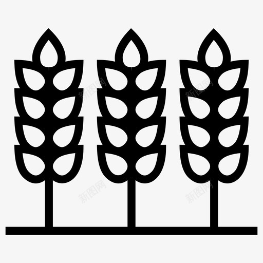 大麦食品作物谷物图标svg_新图网 https://ixintu.com 作物 农业 图标 大麦 天然 燕麦 谷物 食品