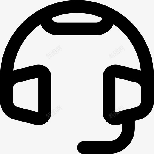 耳机支持服务5线性图标svg_新图网 https://ixintu.com 支持 服务 线性 耳机