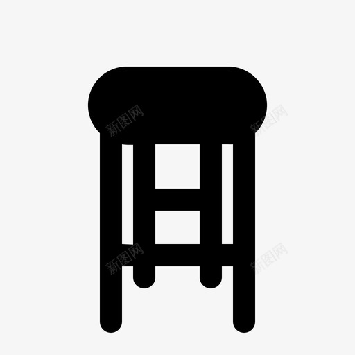 椅子咖啡馆家具图标svg_新图网 https://ixintu.com 凳子 咖啡馆 家具 房子 房间 椅子