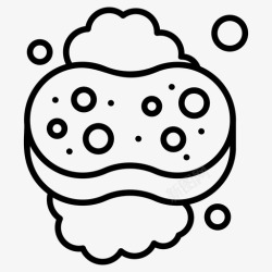 无皂清洁海绵清洁洗碗图标高清图片