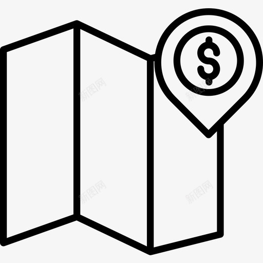 金融地图116直线图标svg_新图网 https://ixintu.com 直线 金融地图116