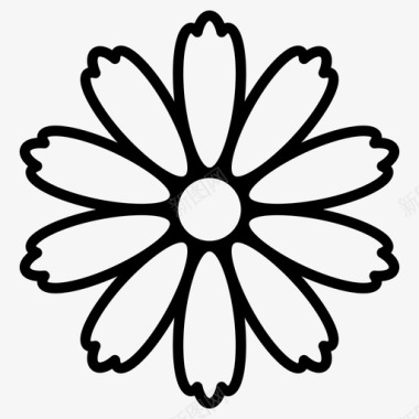雏菊花朵宇宙图标图标