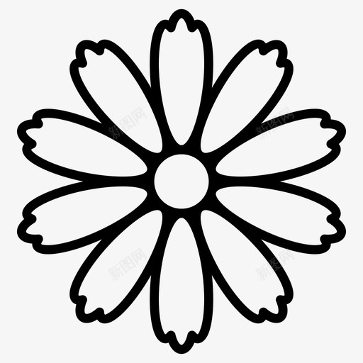 雏菊花朵宇宙图标svg_新图网 https://ixintu.com 宇宙 春天 自然 花朵 雏菊