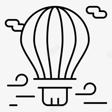 气球空气热图标图标