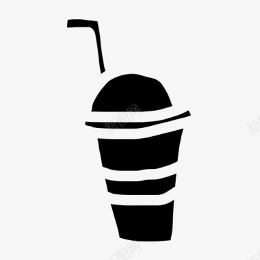 冰咖啡涂鸦饮料图标图标