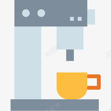 咖啡机厨房工具20扁平图标图标