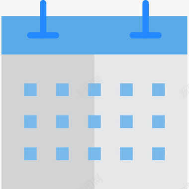 日历商务和办公室23平面图标图标