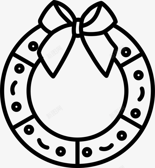 花环装饰品花图标svg_新图网 https://ixintu.com 圣诞节 戒指 花环 装饰品
