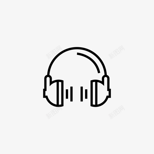 耳机听音乐声音图标svg_新图网 https://ixintu.com 声音 耳机 音乐
