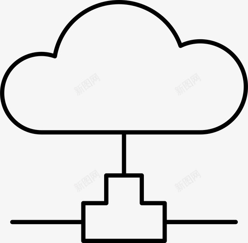 云计算机连接性图标svg_新图网 https://ixintu.com 云 多媒体 局域网 系统 计算机 连接性