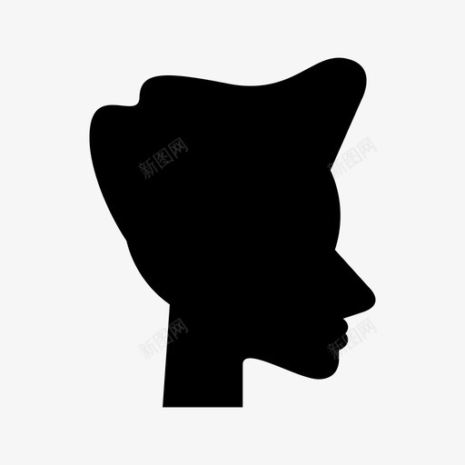 男性头部侧面图标svg_新图网 https://ixintu.com 侧面 头部 用户 男性 轮廓