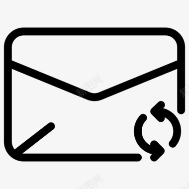 同步邮件电子邮件信封图标图标