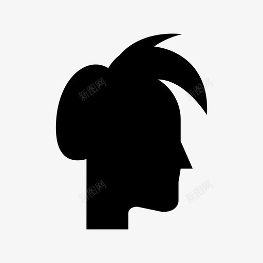 男性头部侧面图标svg_新图网 https://ixintu.com 侧面 头部 用户 男性 男性头部轮廓