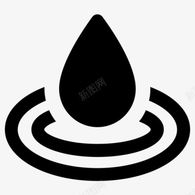 液体水滴油图标图标