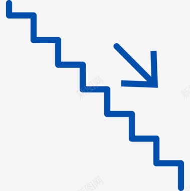 楼梯交通111蓝色图标图标