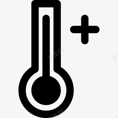 高温升温温度计图标图标
