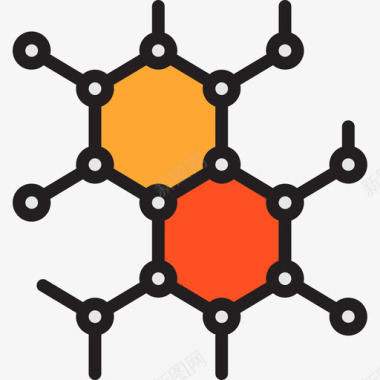 分子科学71线性颜色图标图标