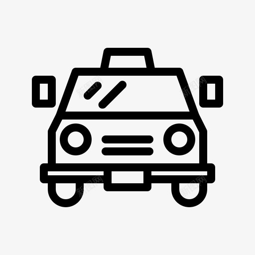 出租车交通工具旅行图标svg_新图网 https://ixintu.com 交通工具 出租车 度假 旅行