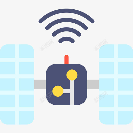 卫星智能城市4平面图标svg_新图网 https://ixintu.com 卫星 城市 平面 智能