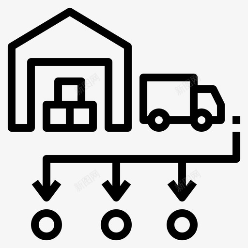 物流交货包裹图标svg_新图网 https://ixintu.com 交货 仓库 包裹 流程 物流 装运 采购