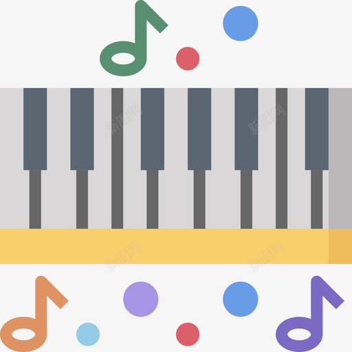 钢琴派对64平的图标svg_新图网 https://ixintu.com 平的 派对 钢琴