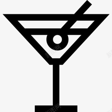 酒精61号酒吧线性图标图标