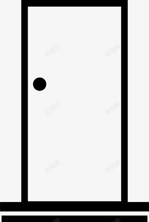门入口家具图标svg_新图网 https://ixintu.com 入口 室内 家具 房子