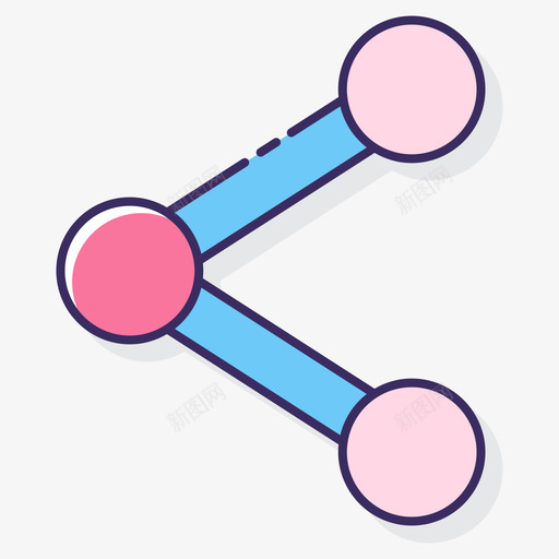 共享通信媒体3线颜色图标svg_新图网 https://ixintu.com 共享 媒体 通信 颜色