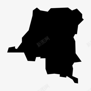 刚果地图非洲金沙萨图标图标