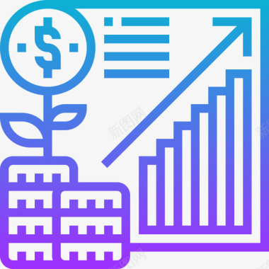 增长财务战略10梯度图标图标