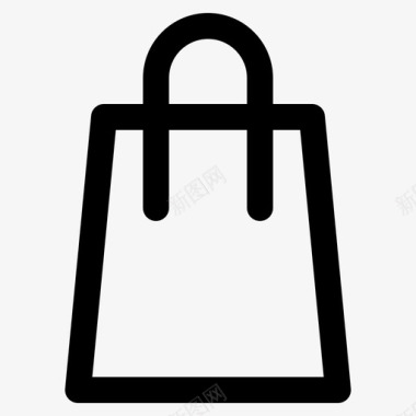 购物袋电子商务互联网图标图标