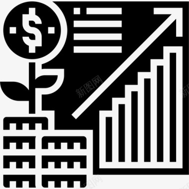 增长财务战略11字形图标图标