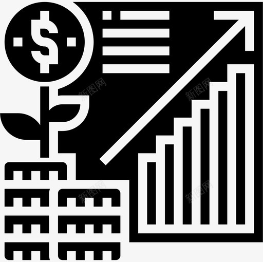 增长财务战略11字形图标svg_新图网 https://ixintu.com 增长 字形 战略 财务