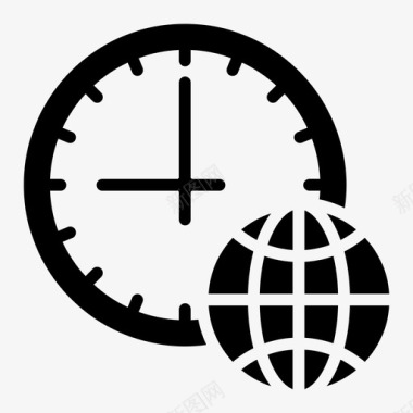 全局时区地球小时时间段图标图标