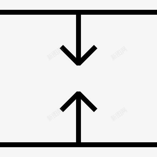 垂直方向指示器图标svg_新图网 https://ixintu.com 垂直 指示器 收缩 方向 标志 箭头