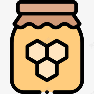 蜜蜂农业和园艺11线性颜色图标图标