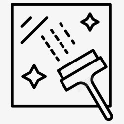 玻璃刮清洁玻璃玻璃清洁剂玻璃刮板图标高清图片