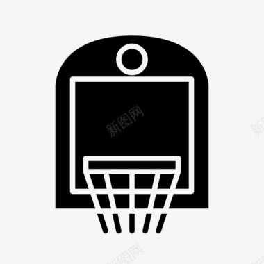 篮球圈游戏体育字形图标图标