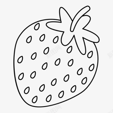 草莓甜点吃图标图标