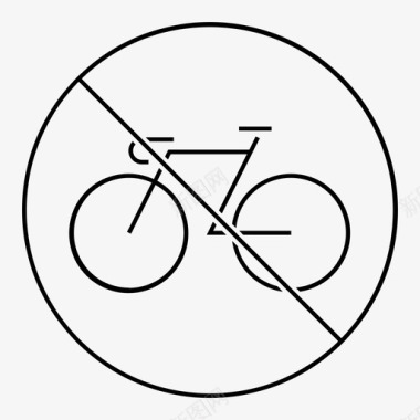 不准骑自行车不准停车不准车辆图标图标