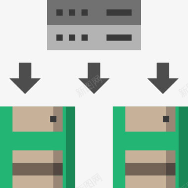 备份大数据31扁平图标图标