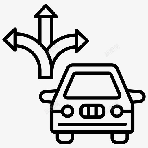 车辆方向行驶路线道路方向图标svg_新图网 https://ixintu.com 图标 导航 方向 航线 行驶 路标 路线 车辆 道路