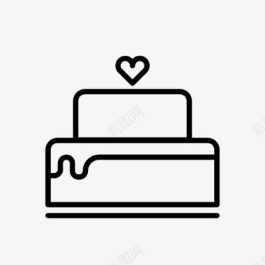 婚礼蛋糕甜点活动图标图标