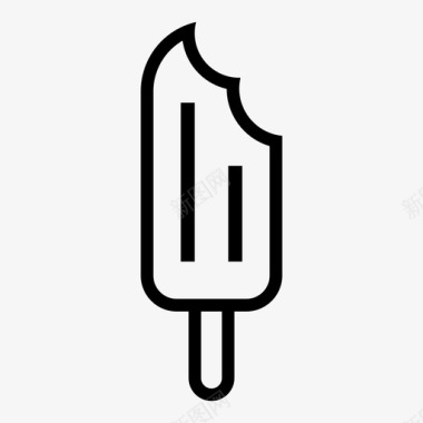 冰棒冷冻冰淇淋图标图标