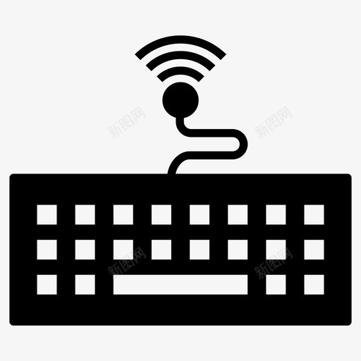 wifi电脑键盘电子设备输入设备图标svg_新图网 https://ixintu.com wifi 字形 整套 无线 电子设备 电脑 设备 输入 键盘